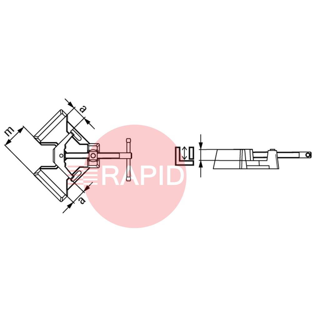 WSM  Bessey WSM Welders' Angle Clamp